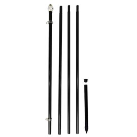 Unbranded 13ft Flag Pole In Ground Pole Pole & Stake Kit Outdoor Flag Pole Black 13' Pole
