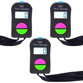 Sharelove 3 Pack Digital Handheld Clicker Counter, Electronic Clicker with Add/Subtract, LCD Display, Portable Tally Counter for Sports Coaching, Events, Inventory, Golf Scoring