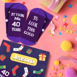 Jeasona 40th Birthday Gifts for Women Socks 6-9 40th Birthday Gift Ideas 40th Birthday Ideas for Women Funny 40th Birthday Gifts for Her 40th Gifts for Women Birthday Birthday 40th Gifts for Her