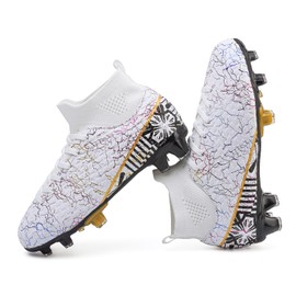 Kids Soccer Cleats Boys Girls Football Shoes Tacos De Futbol para Niños Youth Outdoor Football Cleats Baseball Shoes Guayos De Fútbol Turf High Top Football Boots Toddler Soccer Boots