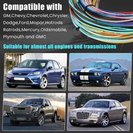 Universal 21 Circuit Wiring Harness Kit, Universal Extra Long Wire 21 Circuit Wiring Harness Standard Color 17 Fuses for GM Chevy Chrysler Dodge Ford Hotrods Plymouth Mopar Mercury Ratrods