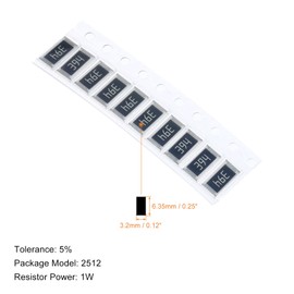 PATIKIL 2512 Surface Mount Device Resistor Kit, 1Set/330Pcs 1R-1M Ohm 33 Values 5% Tolerance 1W DIY Chip Resistors Assortment Kit for Electronic Products