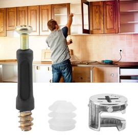 Yosoo Snap Pin Furniture Cam Lock Fittings Furniture Connecting Fittings Screws Fasteners Plastic Sheath Connecting Fittings Insert Nuts Carbon Steel Connecting Bolts Furniture Connectors Replacement Connector Lock Furniture Connector Hardware Connection