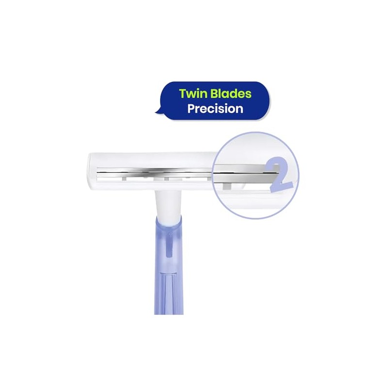Bic Twin Lady Sensitive Razors - Twin Blade Smooth Shave