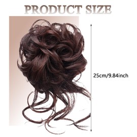 GWAWG Hair Accessories Bun Claw Clip Messy Bun Ponytail Extension Claw Clip Extension Clips Hair Scrunchies for Women (Dark Brown)