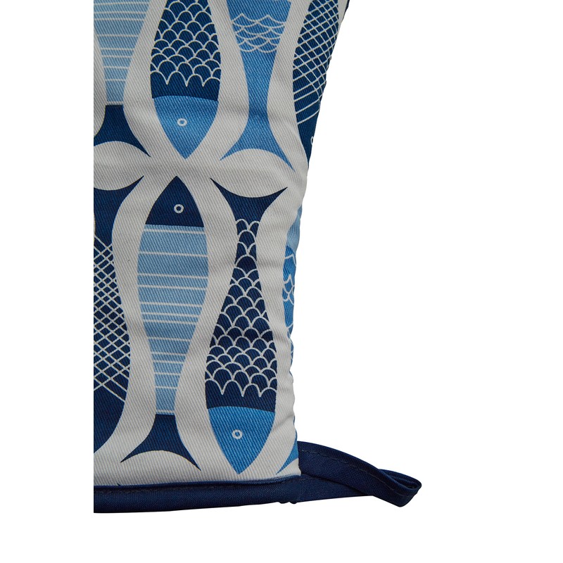 Premier Housewares Pisces Kitchen Oven Glove - Blue