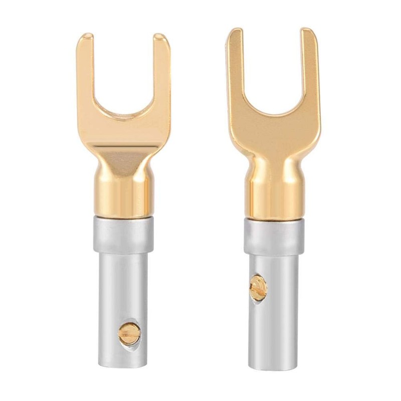 3Pair/6Pcs Banana Cable Plugs, Closed Screws Connectors for Speaker Wire