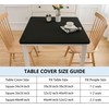 Wolkemer Fitted Square Tablecloth Spandex Stretch Black Cocktail Table Cover