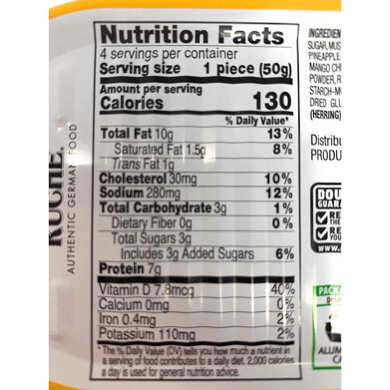 Deutsche Kuche Canned Herring Fillets, Curry Pineapple and Mango Pepper