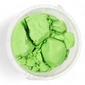 MIJOMA Versatile Magic Kneading Sand, Kinetic Sensory Play Sand, Shaping and Kneading Bar, Ideal for Indoor Use - Hours of Fun and Creative Development (Green (500g))