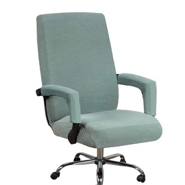 Bestenrose Office Chair Cover Stretch Computer Office High Back Chair Cover with Arm Covers Jacquqard Polyester Washable Slipcovers for Universal Rotating Chair Protectors