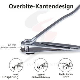SS INSTRUMENTX Heavy Duty Stainless Steel Nail Clippers for Men and Women (Silver, 1 Piece)