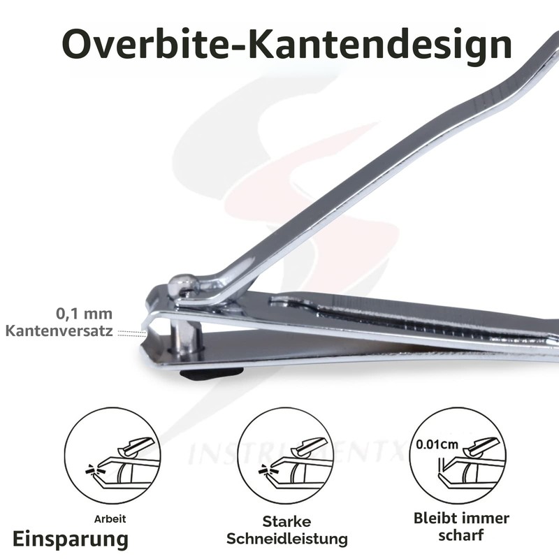 SS INSTRUMENTX Heavy Duty Stainless Steel Nail Clippers for Men
