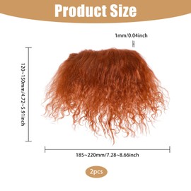 CHGCRAFT Pack of 2 Doll Hair Doll Wigs for Doll Making Doll Hair for Crafts Doll Making Accessories for Doll DIY Wig Doll Making, Red Brown