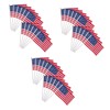 Kisangel 3sets Mini American Flags Stick Hand Waving Usa Flag