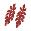 Rhinestone Statement Earrings Red Crystal Dangle Earrings Long Crystal Chandelier