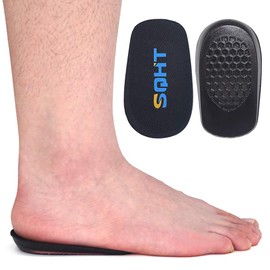 Plantillas SQHT para aumentar la altura – Inserciones de elevación de talón para discrepancias de longitud de pierna y tendinitis de Aquiles, taloneras para hombres y mujeres (pequeño (1,5 cm de altura)