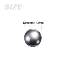 METALLIXITY Precision Balls G100 12mm 5pcs, 304 Stainless Steel Bearing Balls Beads - for Industry Kit, Machinery, Automotive, and DIY