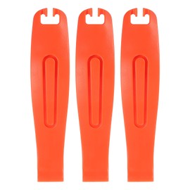 sourcing map 3pcs Bicycle Tire Levers Ultra-Strong & Lightweight POM Tire Removal Tool Non-Slip Grip for Road Mountain Gravel Bikes, Orange