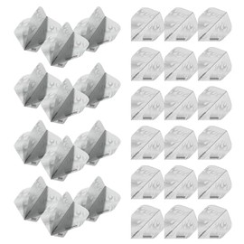 WINMAU Prism Delta Design Extra Thick Dart Flights - 10 sets per pack (30 dart flights in total) (White Flame Standard)