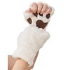 OTPEH Cat Paws Gloves Fingerless Bear Furry Paw Cute Hand