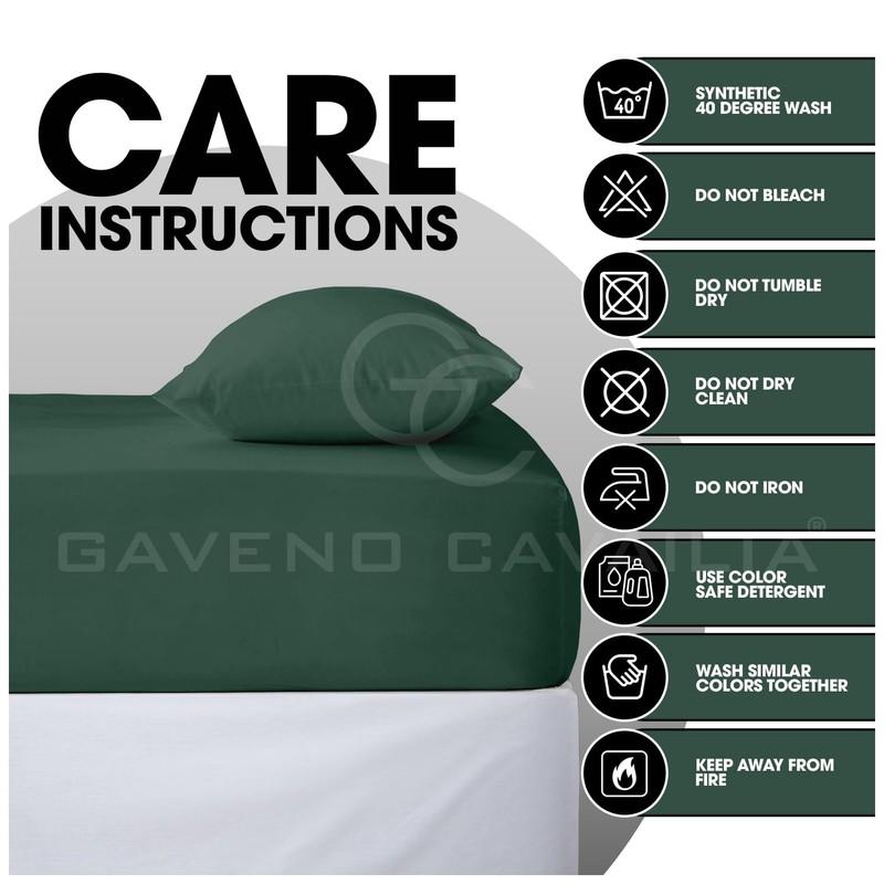 Microfiber Pillow Cases 2 Pack | Easy Care Plain Dyed