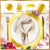 Ovveroche 150 Pcs Scalloped Laciness Gold Paper Placemat for Dinner