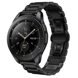 MroTech Replacement for Garmin Vivoactive 3 Strap 20mm Quick Release Black Stainless Steel Metal Wrist Band compatible with Garmin Vivoactive 3 Music/Forerunner 645 Music/Vivomove HR Smartwatch