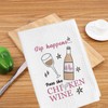 JTOUK Wine Inspired Kitchen Towel Birthday Housewarming Gift for Wine