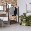 Simple Houseware Industrial Style Garment Rack With Wheels And Hooks,