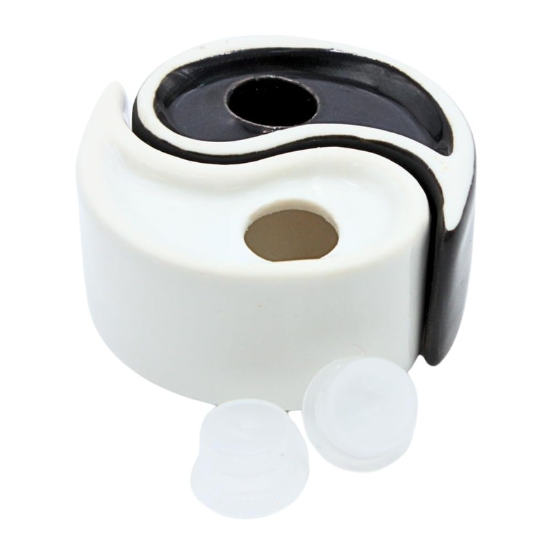 Dekohelden24 Yin Yang Ceramic Salt & Pepper Shakers in Black