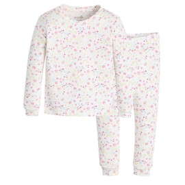moimoln Flower Soft Cotton Modal Baby Toddler Girls Snug fit Pjs Daily Long Sleepwear Floral 4T