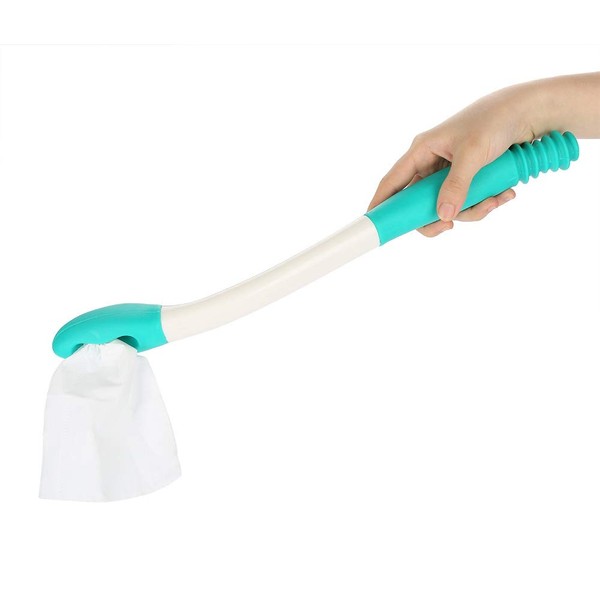Toilet Aid Tool, Long Range Comfort Easy Wipe, Long Handle Bottom Wiper Holder Toilet Paper Tissue Grip Self Wipe Aid Helper, Suitable for those with arm or back strength disorder