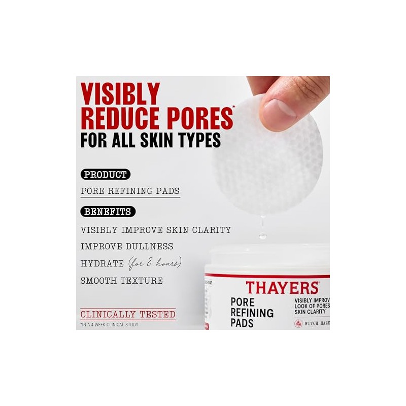 Thayers Pore Refining Exfoliating Toner Pads for Clear Skin