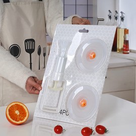 SunnyPro Vacuum Lids for Mason Jars Fits All Outer Diameter 8.5cm Jars Container Reusable Vacuum Sealing Lids BPA -Free Food Vacuum Lid Keep Food Fresh 4 Lids With Pump