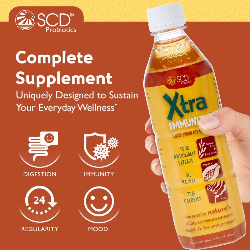 SCD Probiotics Xtra Immunity – Bio-Fermented Postbiotic Liquid Supplement with
