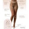 MeMoi Bodysmoothers Girdle Top Sheer Tights, Control Top Tights for
