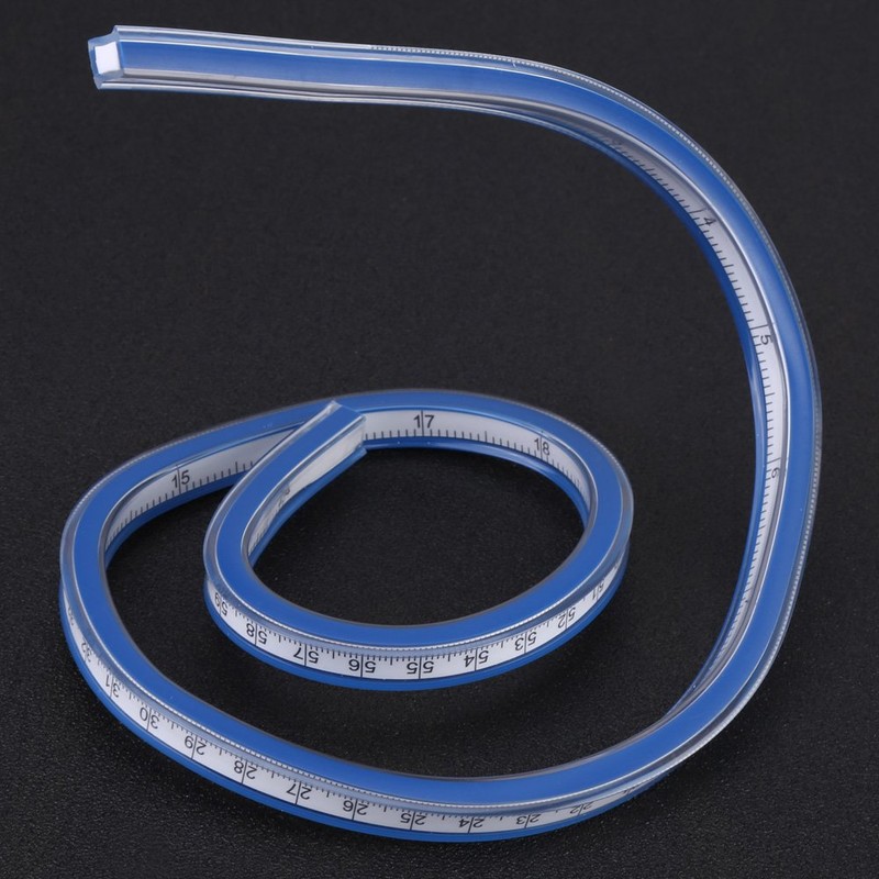 Flexible Plastic Curve Rule Ruler Drafting Drawing Measure Tool Craft