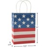 Traditional American Flag Kraft Paper Gift Bags Medium 6 1/2"