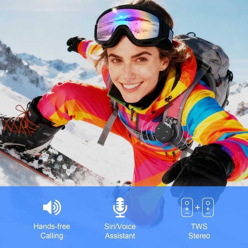 SUPERONE 4-in-1 Wearable Clip On Bluetooth Speaker,Wrist Wear, Magnetic