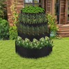 BOUTICOL 4 Tiered Fabric Strawberry Planter Strawberry Tower Planter Stackable