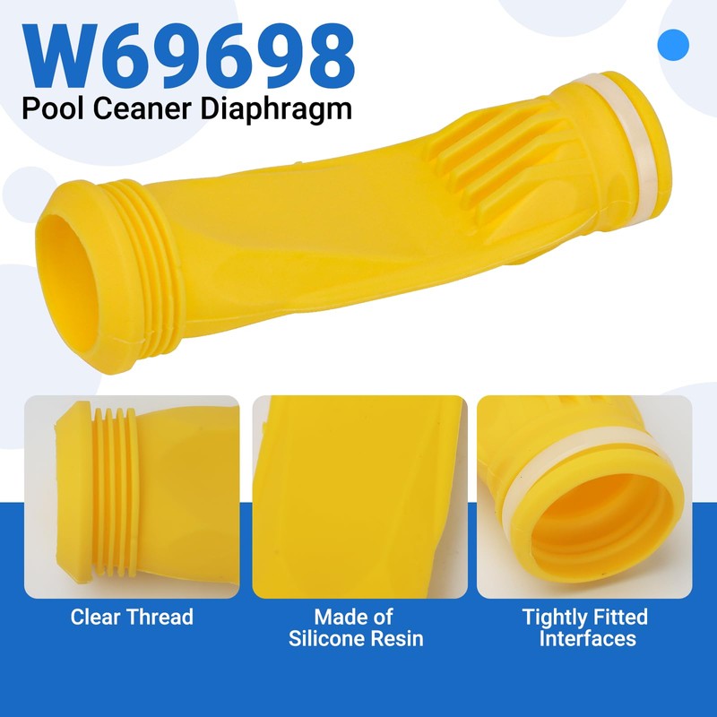 Funmit W69698 Pool Cleaner Diaphragm with W81600 Rataining Ring Long-Life