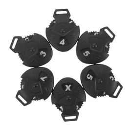 KOMBIUDA 6pcs Reusable Golf Cover Tags Stylish Number Labels for Easy Marking Heart-Shaped Interchangeable Design for Golf Enthusiasts