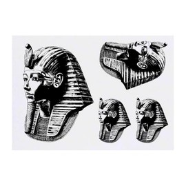Azeeda 4 x 'Ägyptische Pharao-Seitenansicht' Temporäre Tattoos - Wasserfest, Hautfreundlich & Ungiftig · Transfers in Verschiedenen Größen (TO00082052)