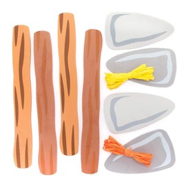 Baker Ross FE452 Stone Age Axe Kits - Pack of 4, Toy Axe for Kids to Design and Decorate, Make Your Own Kits, Foam Play Set for Children
