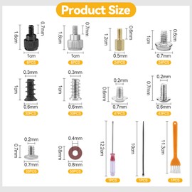 Yuhtech 330 Pcs Computer Screws Assortment Kit, PC Schrauben Set, Motherboard Standoffs Screws Set with Screwdriver and Cleaning Brush, Spacers & Motherboard for Computer