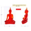 BUDDHO Buddha overcoming Temptations Buddha Statue 4" H Poly Resin
