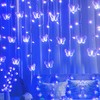 Blue Butterfly Curtain Fairy Lights USB Plug in,120 LED 8