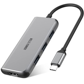 KONNEK STEIN USB C Hub, 7 in 1 USB C to 4k or 2K HDMI Port, SD Micro SD 2.0 Slot, 3 USB A Ports, Power Delivery Type C Charging Port, Docking Station MacBook Pro XPS More Type C Devices