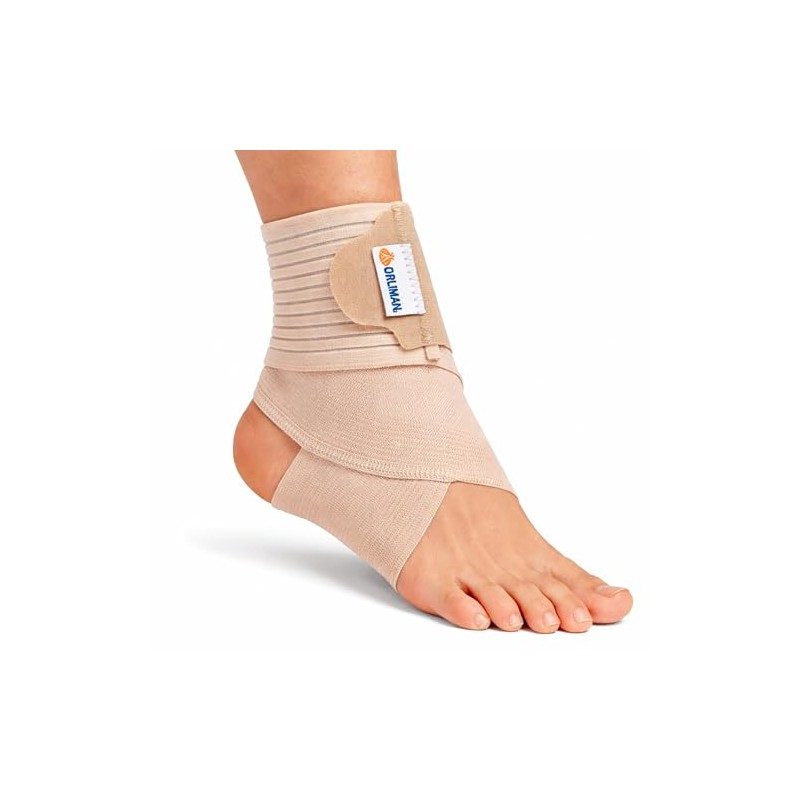 Orliman Wraparound Elastic Ankle Support (Pair) – Adjustable Strap, Low-Profile